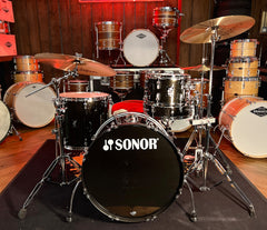 Sonor AQX Stage Set 4-piece Drum Kit in Black Midnight Sparkle