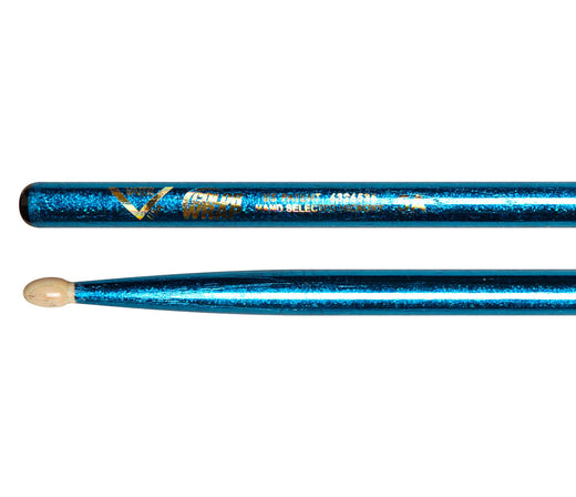 Vater Color Wrap 5A Blue Sparkle Wood Tip Drumsticks