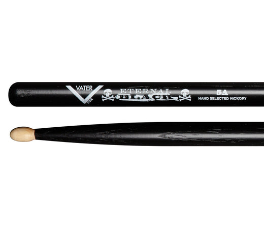 Vater Eternal Black 5A Wood Tip Drumsticks