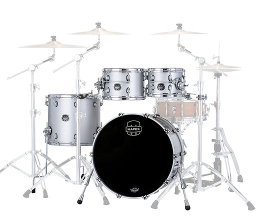 Mapex Saturn Evolution Maple/Walnut Blend 4-Piece Shell Pack In Iridium Silver