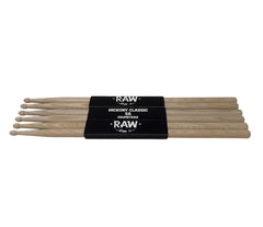 RAW Hickory Classic 5A Wood Tip Drumsticks - 3 PACK