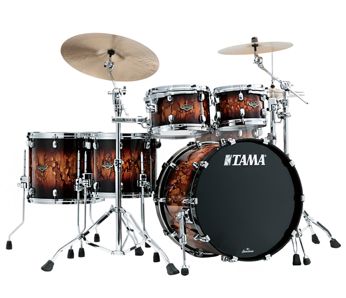 TAMA Starclassic Walnut/Birch 5-piece Shell Pack in Lacquer Molten Brown Burst