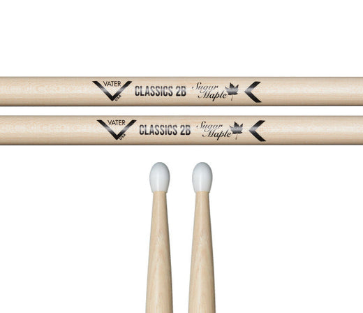 Vater Sugar Maple Classics 2B Nylon Tip Drumsticks