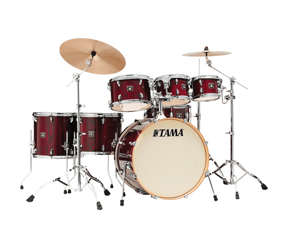 TAMA Superstar Classic 7-Piece Shell Pack in Gloss Garnet Lacebark Pine