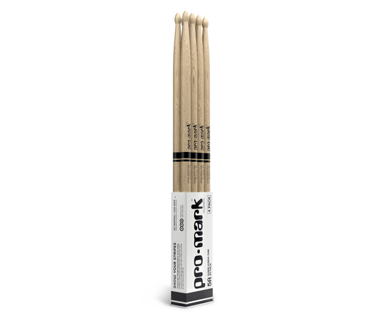 ProMark Classic Attack 5A Shira Kashi Oak Drumstick, Oval Wood Tip, 4-Pack