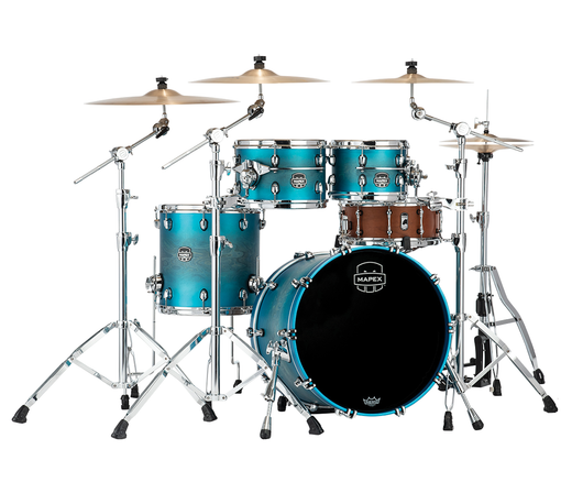 Mapex Saturn Evolution Fusion Birch 4-Piece Shell Pack in Exotic Azure Burst