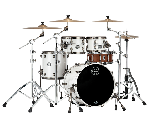 Mapex Saturn Evolution Fusion Birch 4-Piece Shell Pack in Polar White