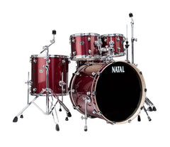 Natal Arcadia F20 5-piece Drumkit inc. Hardware in Red Sparkle