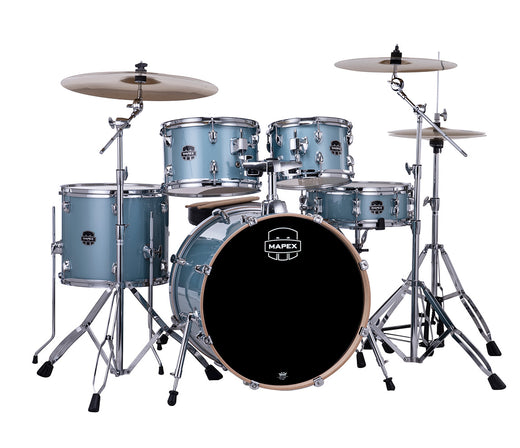 Mapex Venus Fusion Complete Drum Kit in Aqua Blue Sparkle