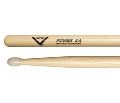 Vater Power 5A Nylon Tip American Hickory Drumsticks