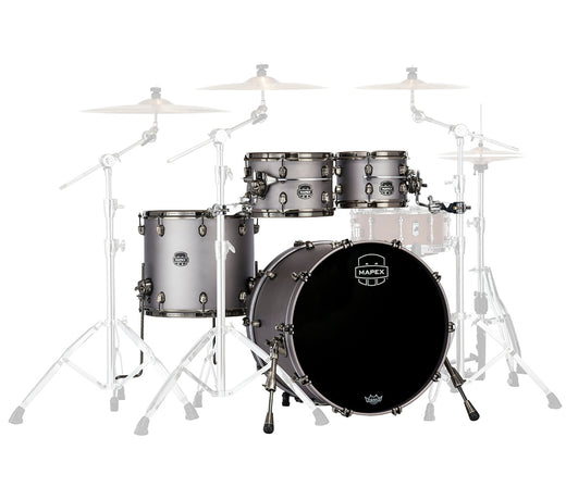 Mapex Saturn Evolution Birch/Walnut Blend 4-Piece Shell Pack In Gun Metal Grey