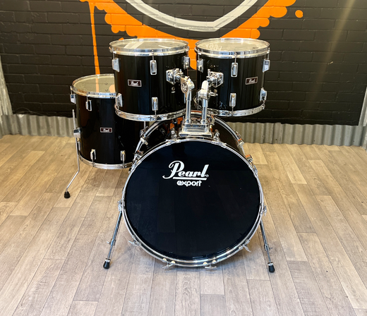 Pre Loved 4-piece Pearl Export Drum Shell Pack In Jet Black