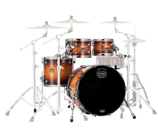 Mapex Saturn Evolution Birch/Walnut Blend 4-Piece Shell Pack In Exotic Sunburst